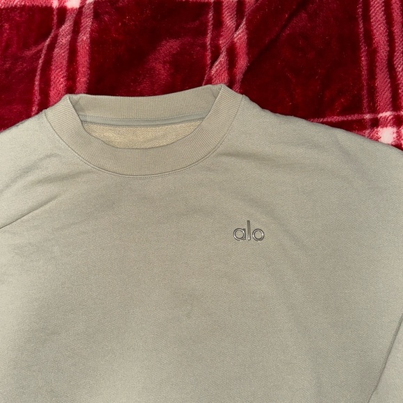Alo Accolade Straight Leg Sweatpant and Crewneck - Limestone - Picture 4 of 4